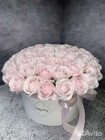 Розы букет мыло