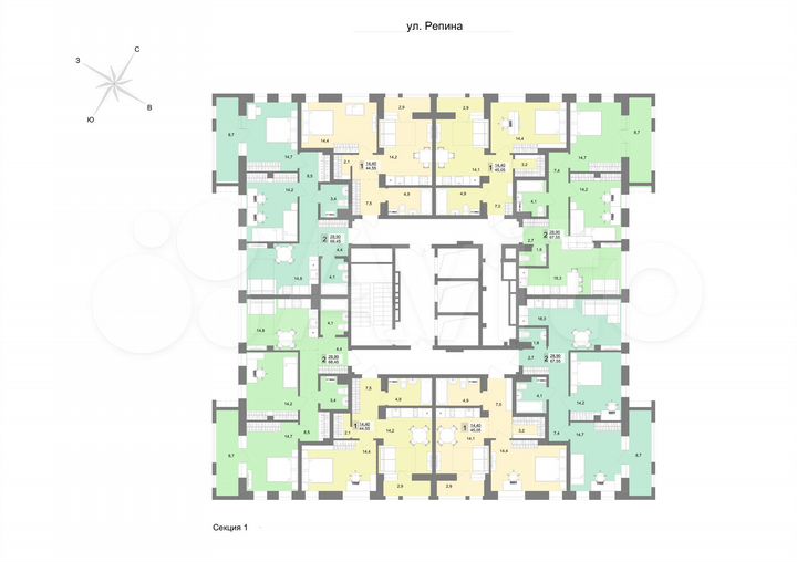 2-к. квартира, 66,1 м², 10/31 эт.