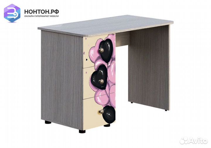 Письменный стол Мийа-3А ясень шимо светлый / бежев