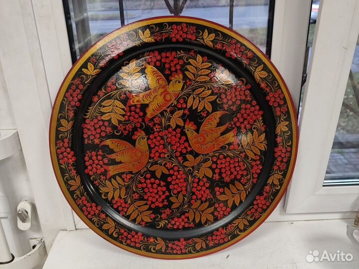 Хохлома тарелка настенная СССР большая
