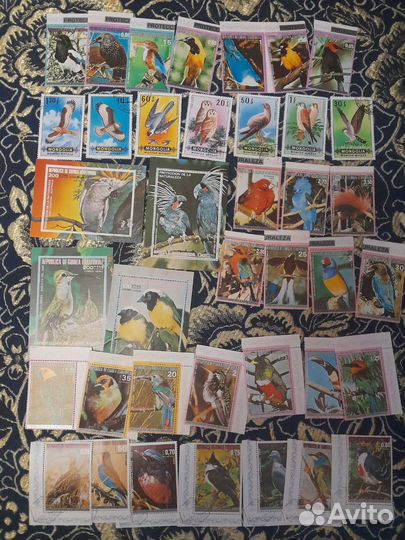 Гашеные марки Птицы