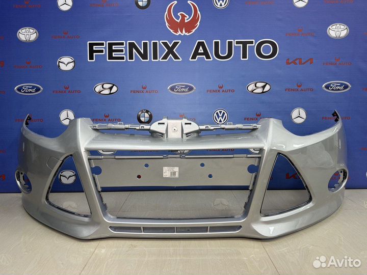 Бампер Форд Фокус 3 с 11-15 год цвет Серебристый