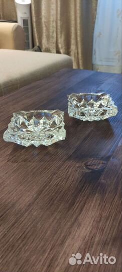 Пепельница. Поднос. Сахарница. Хрусталь. СССР