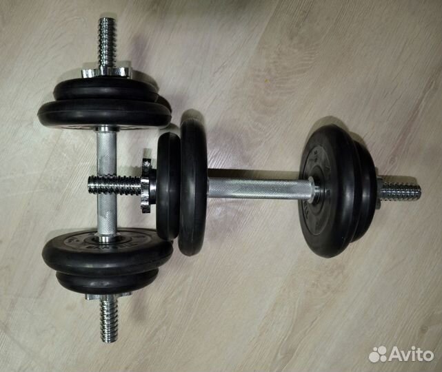 Гантели наборные общим весом 19 кг