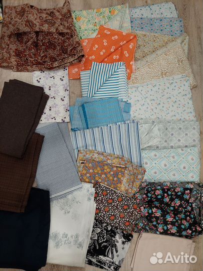Ситец, шерсть, ткань винтаж СССР