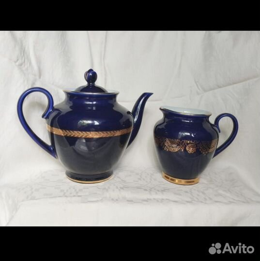 Лфз кобальтовый Заварочный чайник, лфз молочник