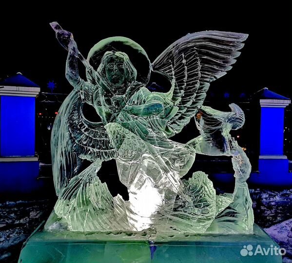 Изготовление, ледовых, скульптур, фигур, г