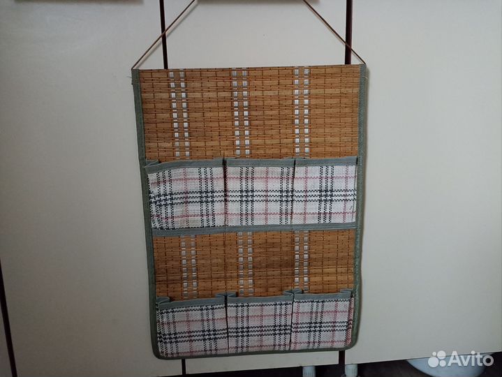 Органайзер подвесной из бамбука с 6-ю карманами