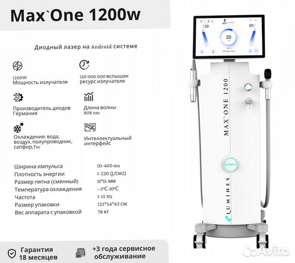 Диодный лазер Lumines Max'One 1200w 2024