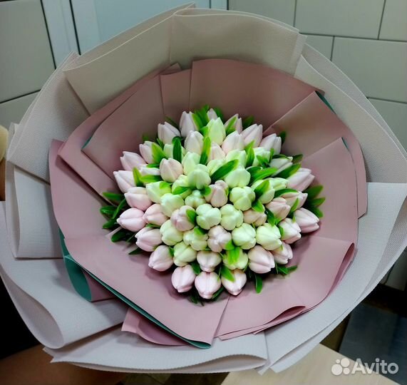 Букет тюльпанов из мыла на день рождения