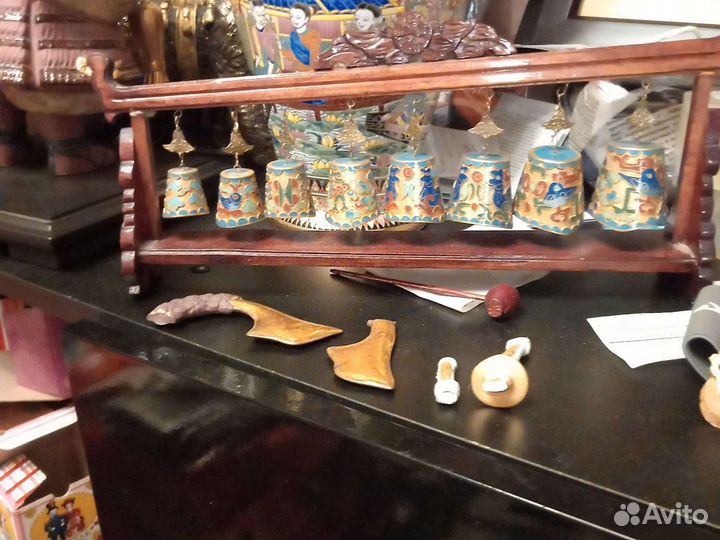 Колокольчики китайские,эмаль,клуазоне