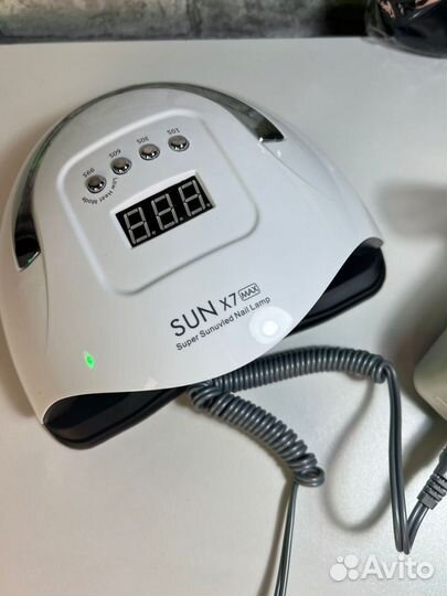 Аппарат для маникюра strong и лампа sunx7