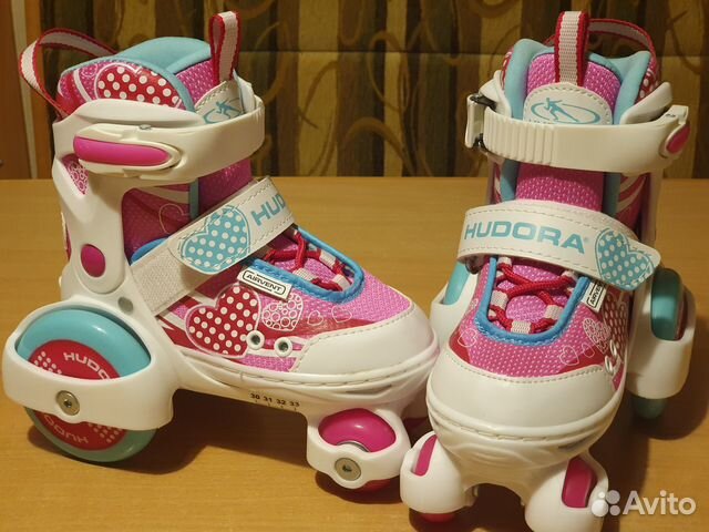 Коньки роликовые Hudora для девочки