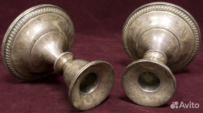 Подсвечники, Серебро, Германия, пара, 570 гр, Стер