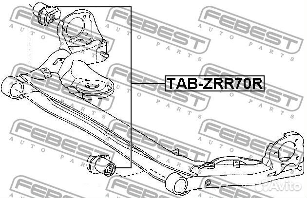 Febest TAB-ZRR70R Сайлентблок задней балки