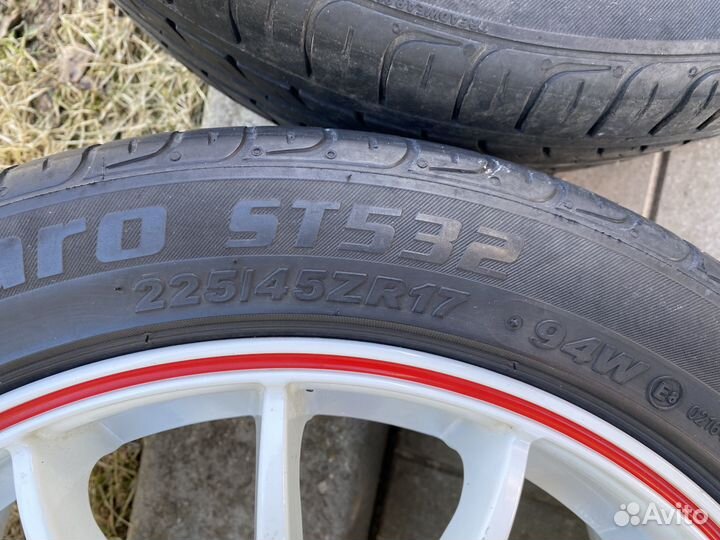 Литые диски r17 5x114.3 с резиной 225/45