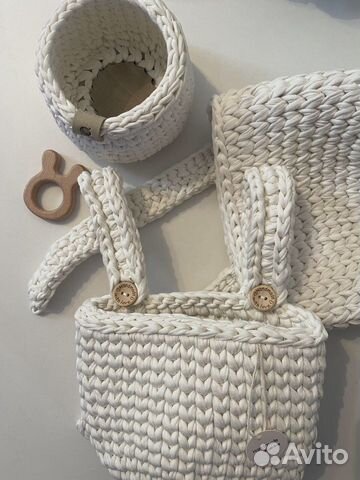 Подвесные органайзеры -корзины на детскую кроватку