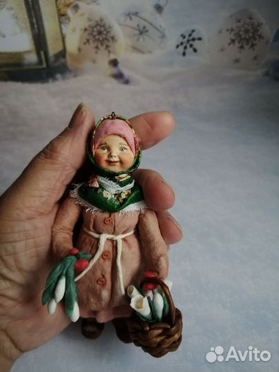 Ватные елочные игрушки