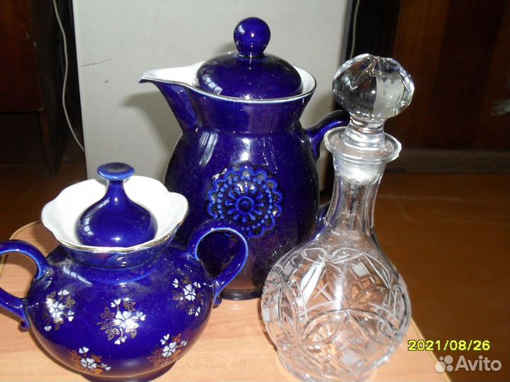 Красивая посуда (кобальт)