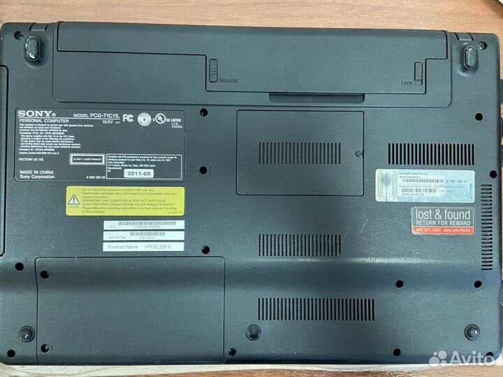Ноутбук Sony vaio pcg-71c11l