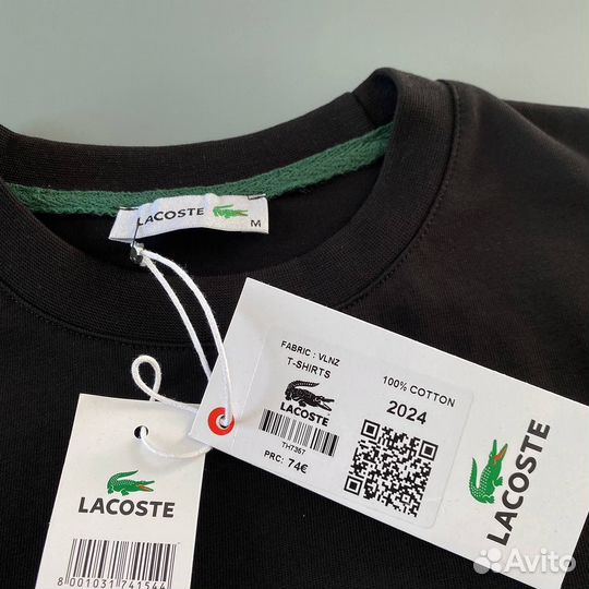 Футболка lacoste черная мужская