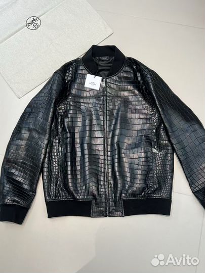 Куртка Hermes из кожи крокодила
