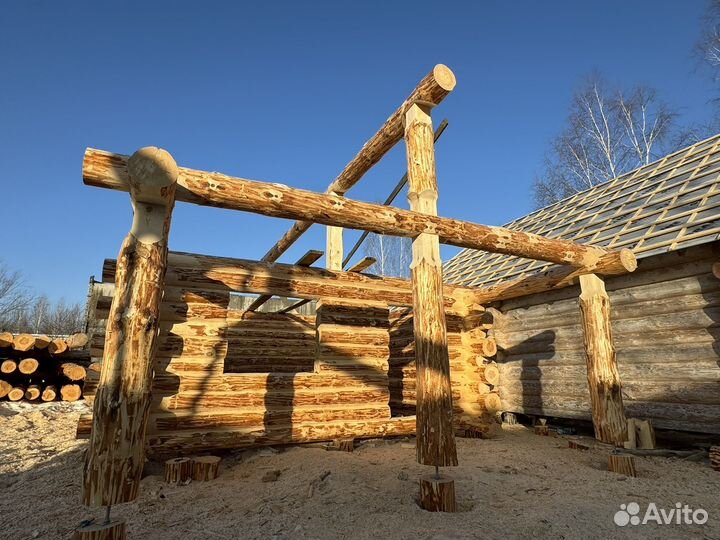 Готовый сруб в наличии 6х6 + терраса 2,5