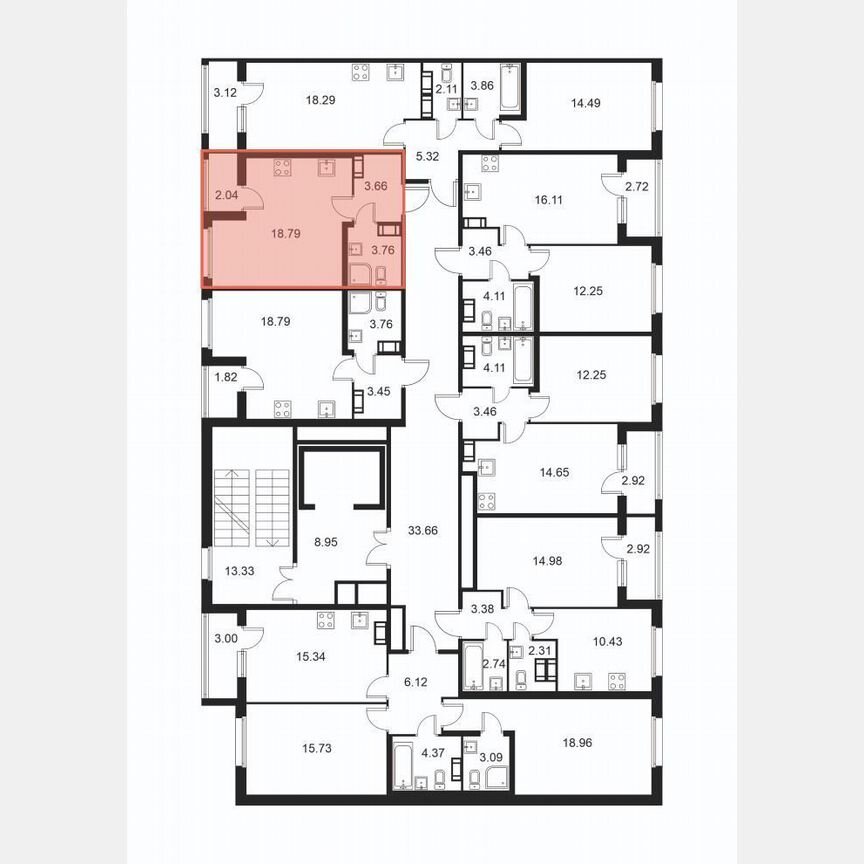 Квартира-студия, 27,2 м², 6/9 эт.