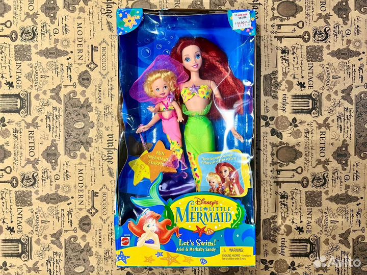 Disney 1997 Mattel Ariel & Merbaby Sandy