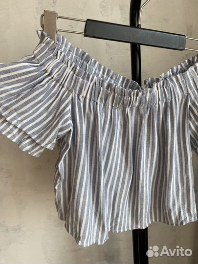 Льняной костюм топ юбка