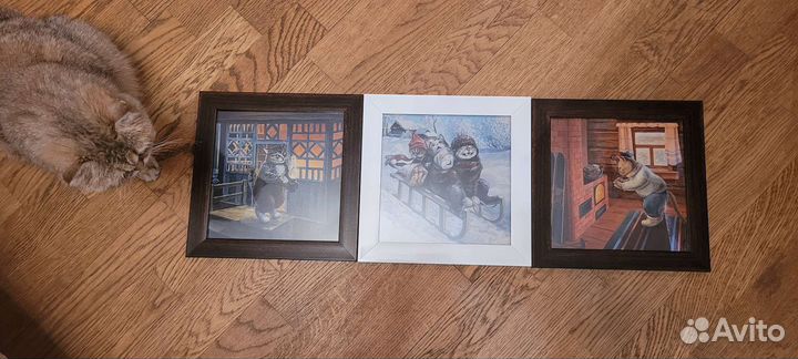 Новые репродукции моих картин с котами. 2 формата