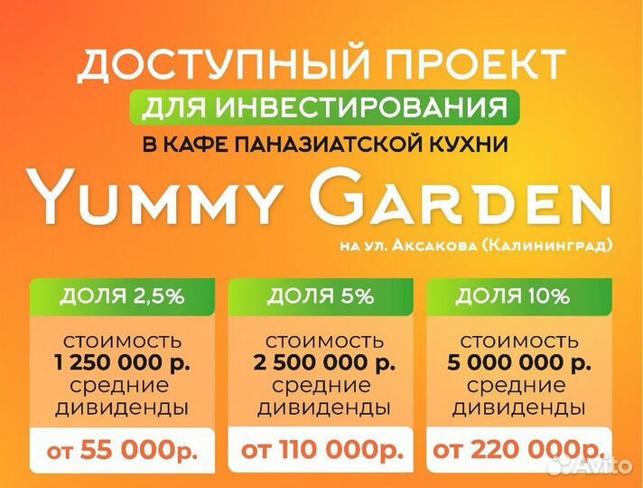 Продам долю в бизнесе / Кафе