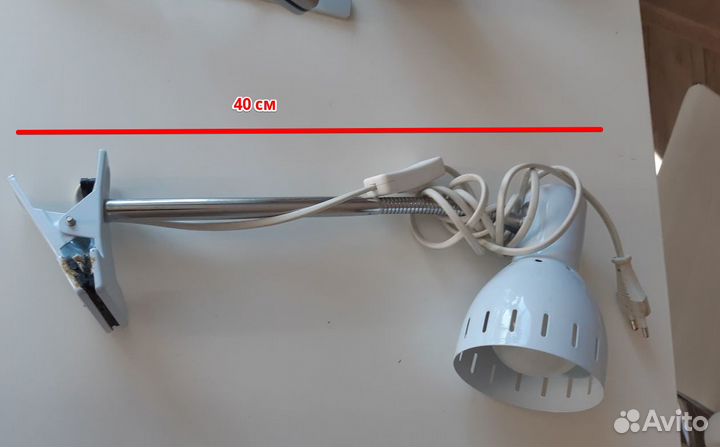 Лампа настольная на прищепке