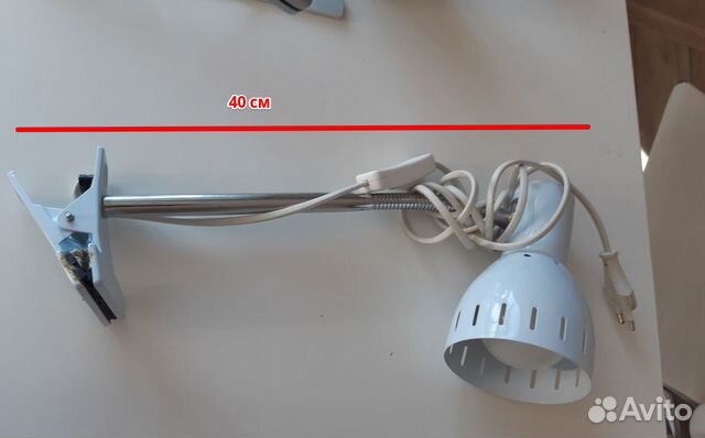 Лампа настольная на прищепке