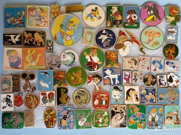 Значки детские, мультфильмы