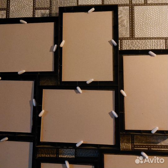 Фоторамка коллаж на 8 фото чёрный пластиковый