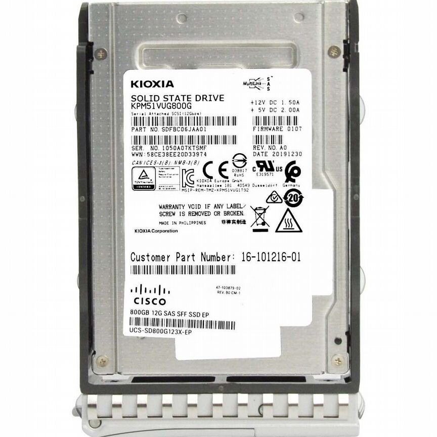 [UCS-SD800G123X-EP] Жесткий Диск Cisco 800gb Sas 2.5 Ucs-Sd800g123x-Ep