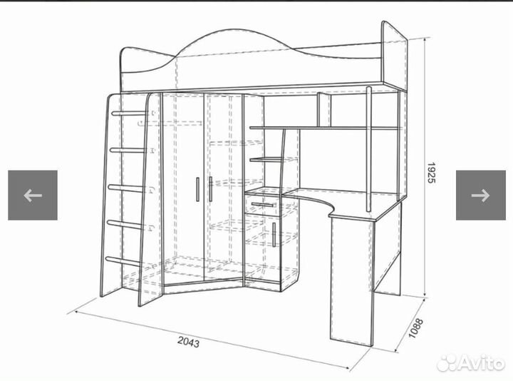 Детский комплекс, кровать-чердак 