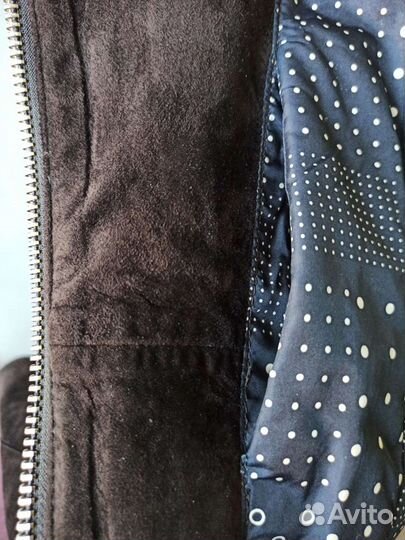 Кожаный плащ-пальто 44-46 р