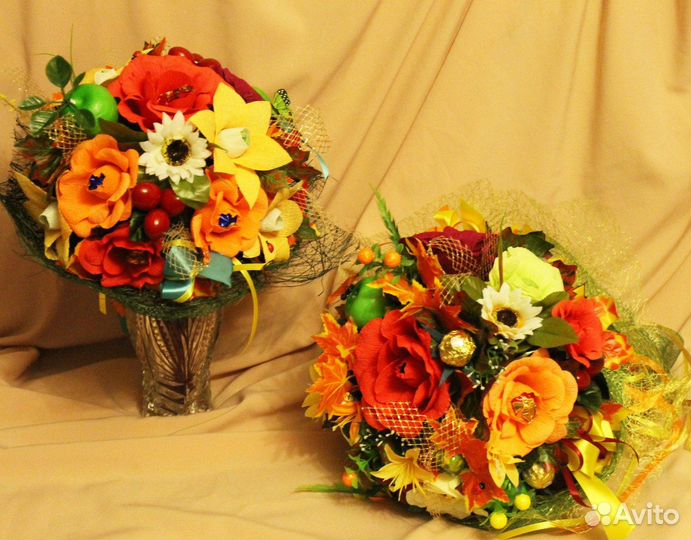 Сладкие букеты из конфет