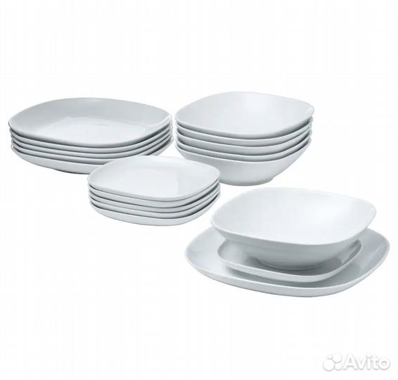 Посуда IKEA Vardera, белая