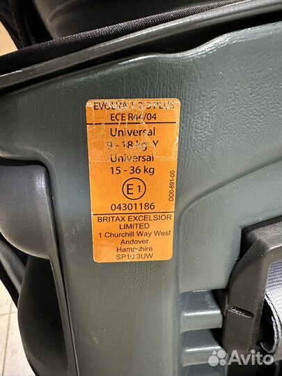 Автокресло britax romer evolva 1-2-3 plus