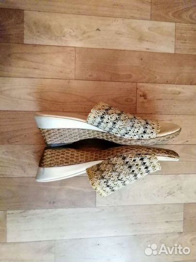 Туфли женские, сабо, на танкетке, летние