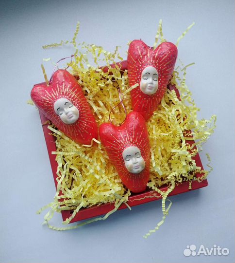 Игрушка валентинка (ватная)