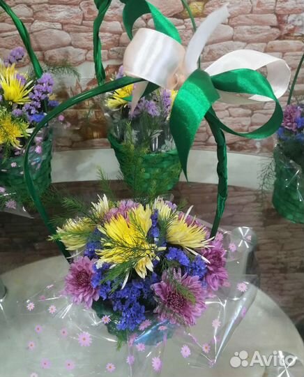 Букеты из хризантем