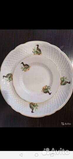 Тарелка декоративная Цапля СССР Коростень