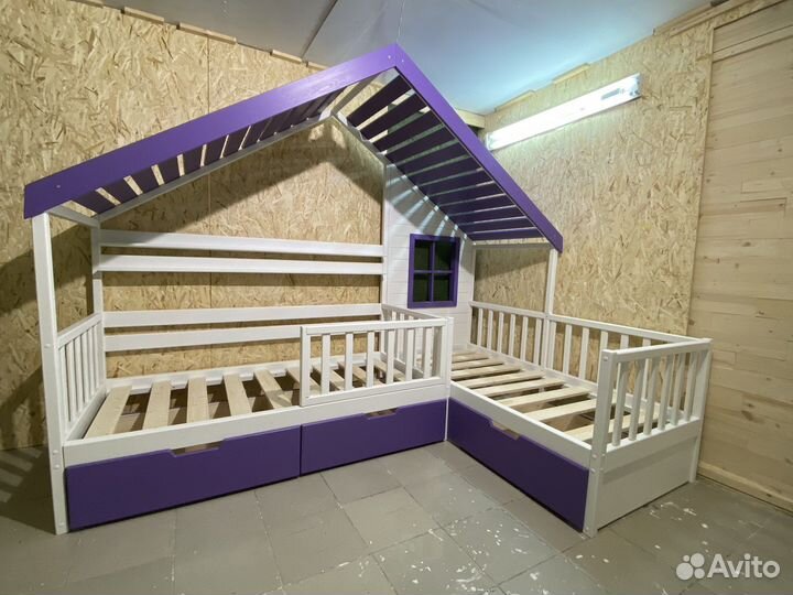 Детская кровать угловая