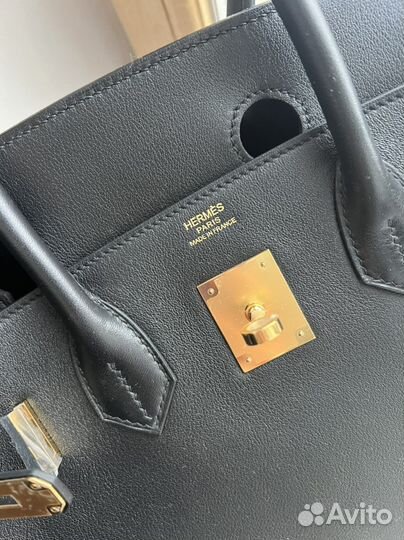 Сумка hermes birkin 30 swift black gold