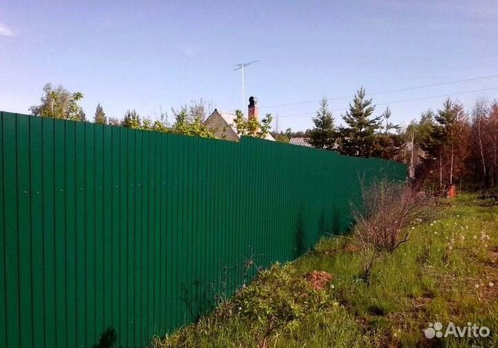 Забор из профлиста под ключ