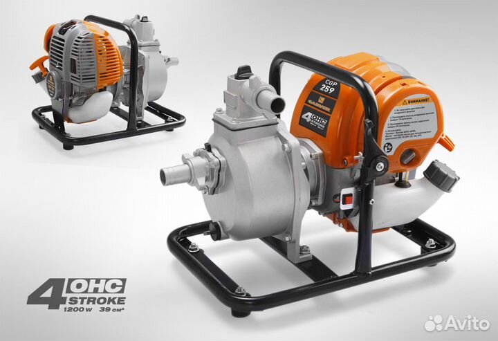 Мотопомпа Бензиновая Carver 150 Литров/мин